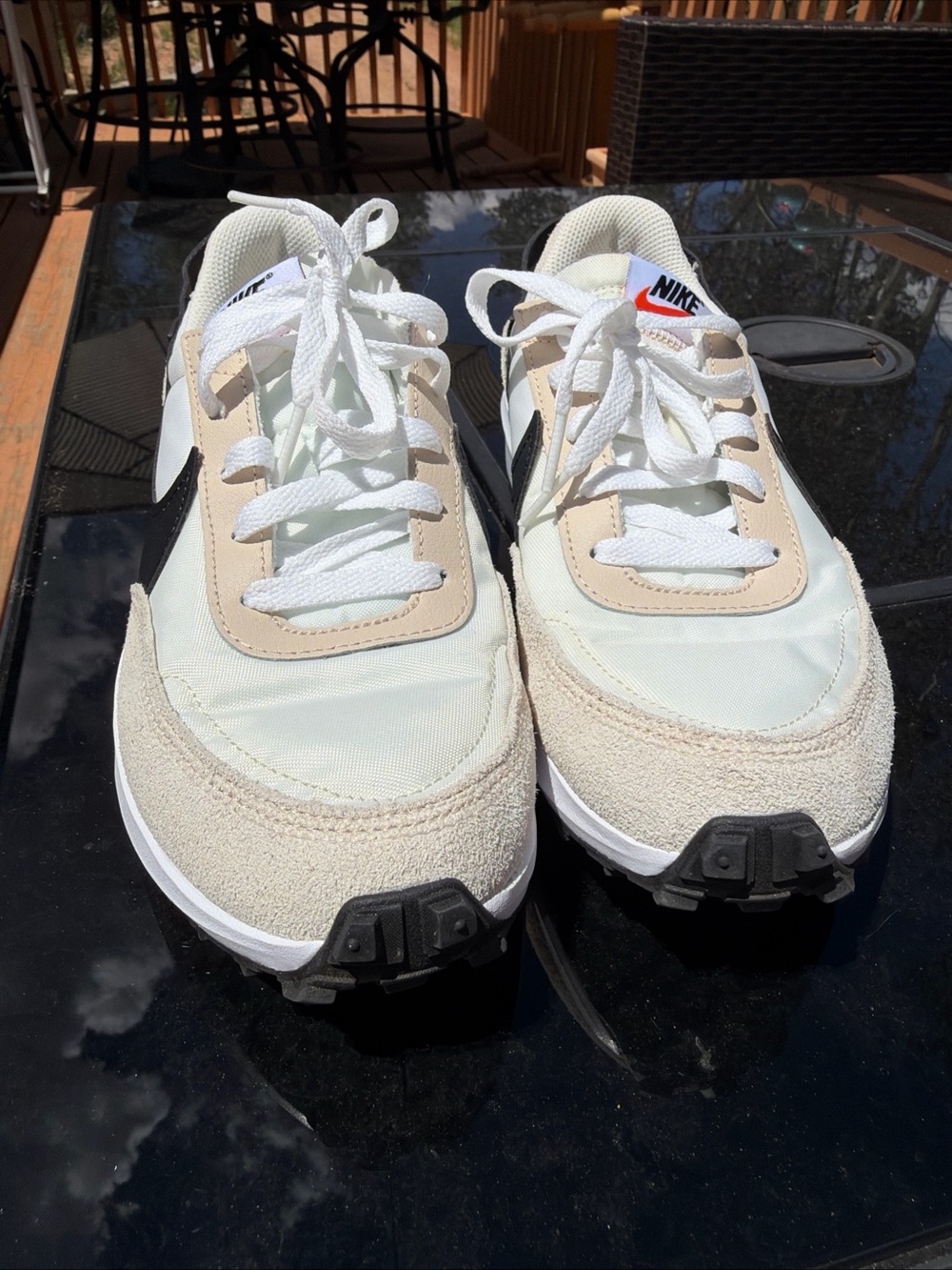 Women's Nike Debut Waffle Debut Summit White/ Black Size 8 - Picture 2 of 5